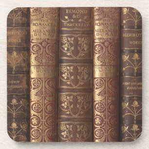 Romances of Alexandre Dumas (Book Spines) Beverage Coaster