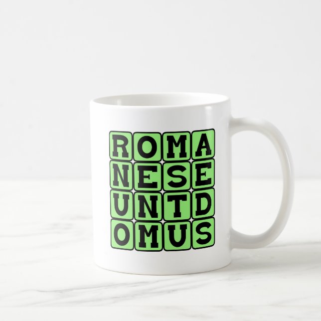 Romanes Eunt Domus, Latin Graffiti Coffee Mug (Right)