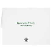 Romanesco Broccoli Vegetable Cards (Back Horizontal)