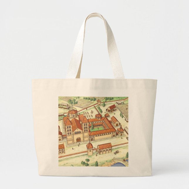 Romanesque Abbey. Model Large Tote Bag (Front)