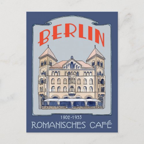 Romanesque Caf of Berlin in the 1920s Postcard