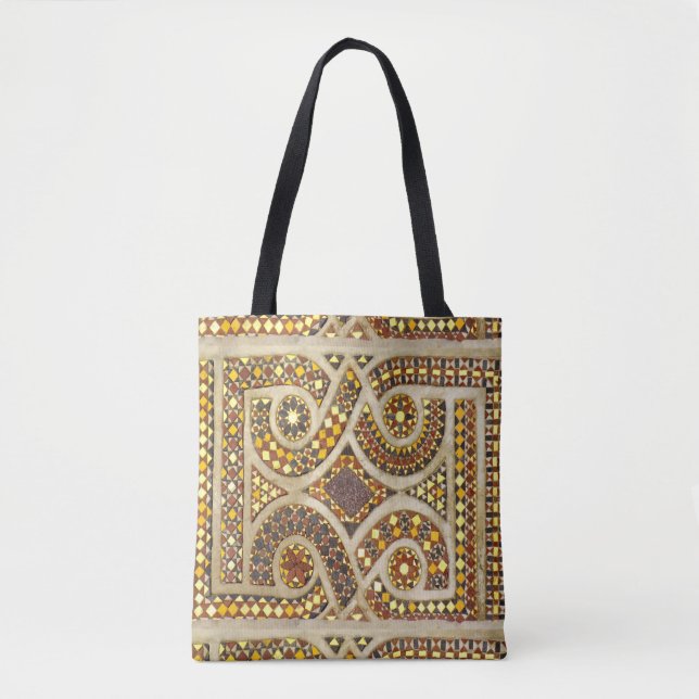 Romanesque Tile Pattern Tote Bag (Front)