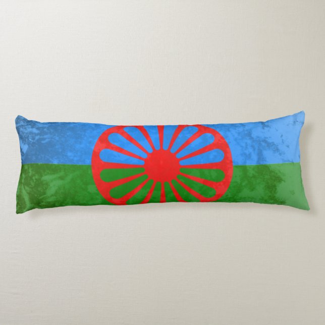 Romani flag body pillow (Back)