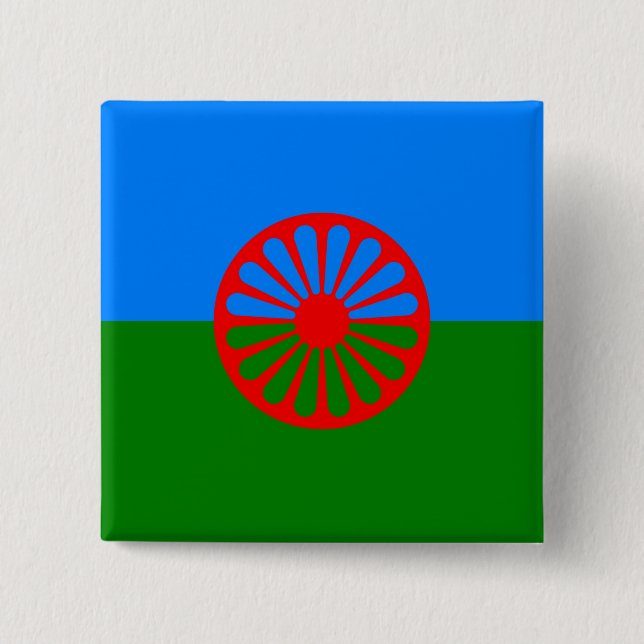 Romani Flag Button (Front)