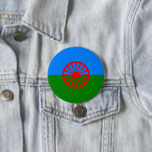 Romani Flag Button
