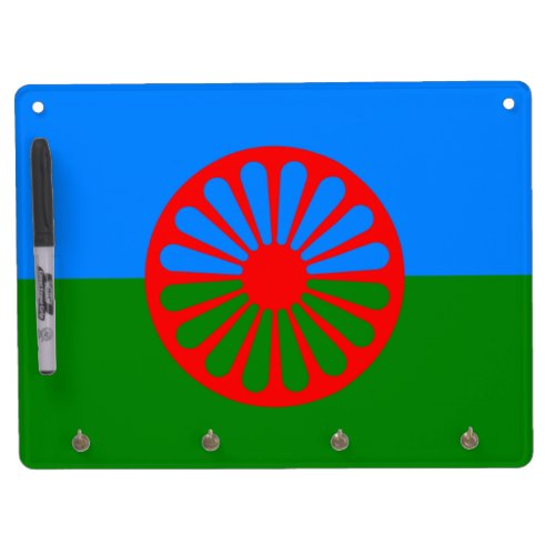 Romani Flag Dry Erase Board With Keychain Holder