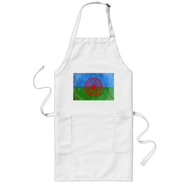 Romani flag long apron (Front)
