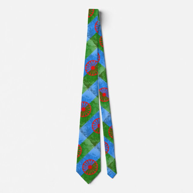 Romani flag  neck tie (Front)