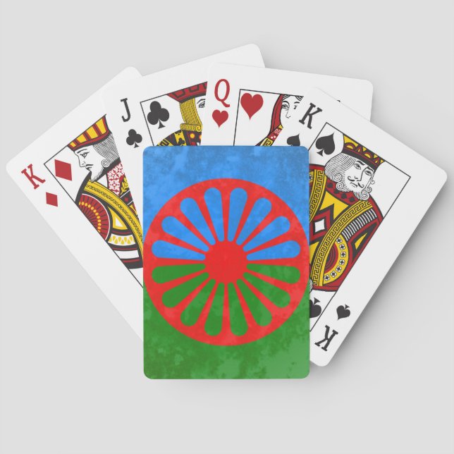 Romani flag poker cards (Back)