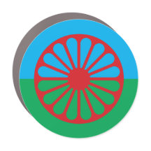 Romani Flag Round magnet