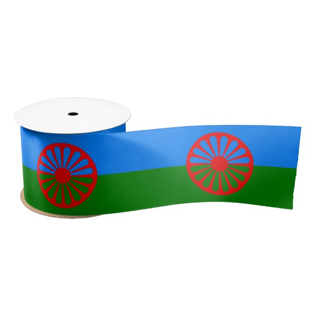 Romani Flag Satin Ribbon (Spool)