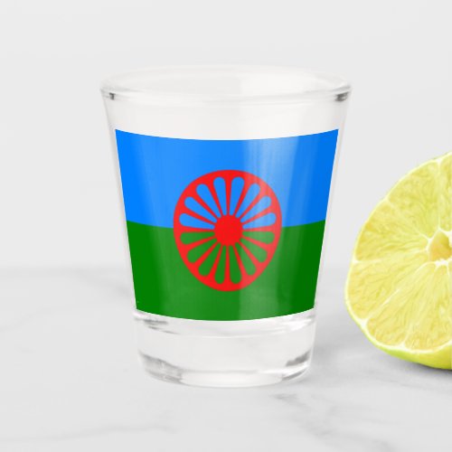 Romani Flag Shot Glass
