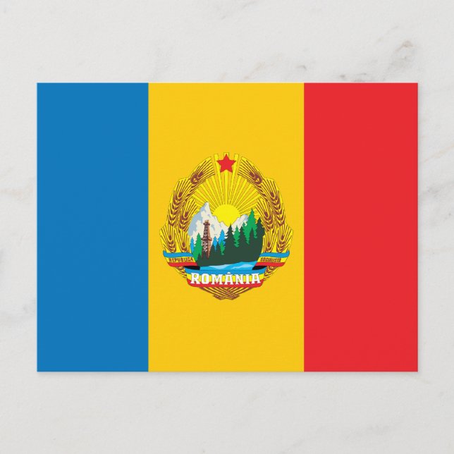 Romania 1965 Flag Postcard (Front)