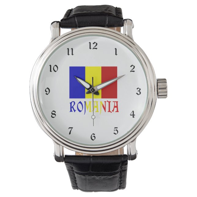 Romania and Romanian Flag Watch (Front)