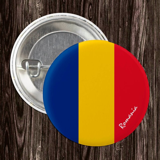 Romania button, patriotic Romanian Flag Button (Creator Uploaded)