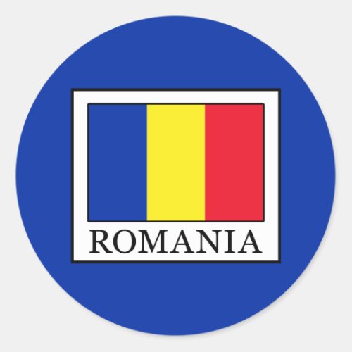 Romania Classic Round Sticker