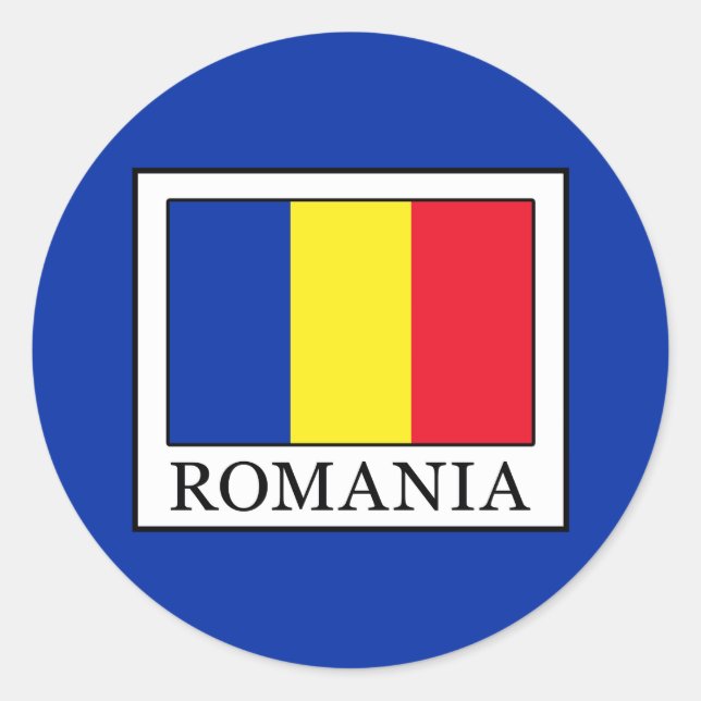 Romania Classic Round Sticker (Front)