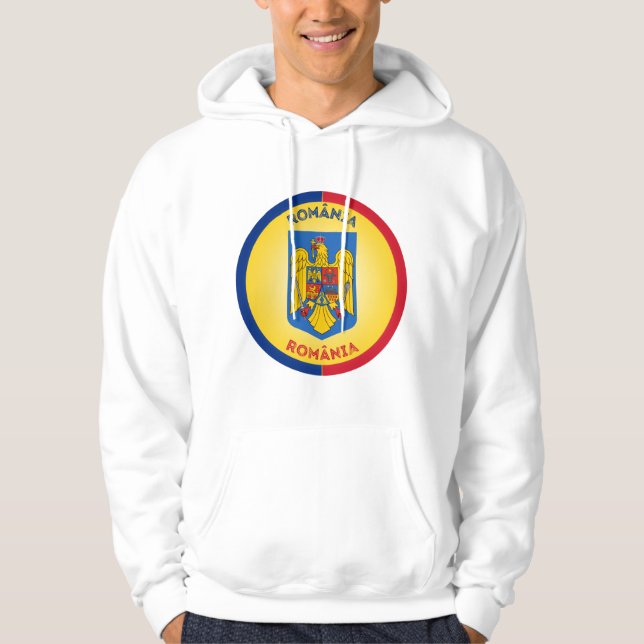 Romania Coat of Arms Circle Shape Hoodie (Front)