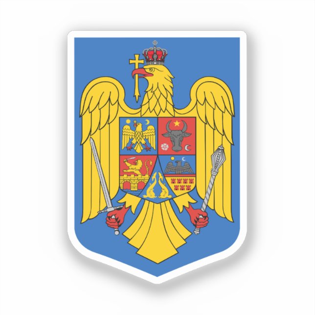 Romania Coat of Arms Sticker (Front)