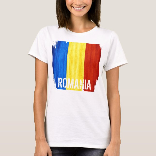 Romania Country Flag Women's fitted T-shirt (Front)