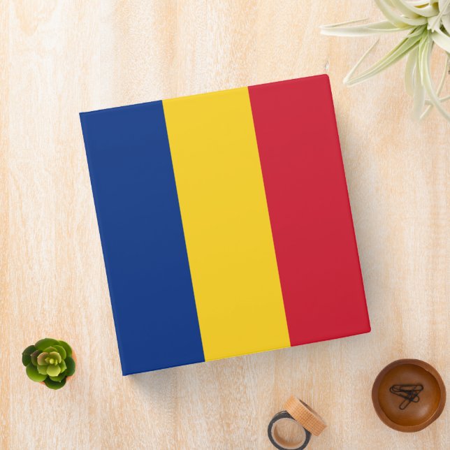 Romania flag 3 ring binder (In Situ)