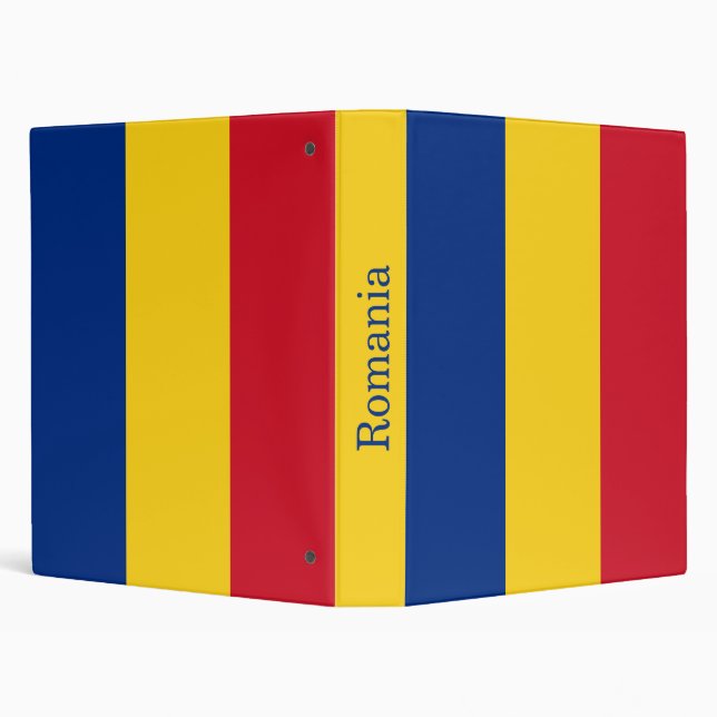 Romania Flag 3 Ring Binder (Background)