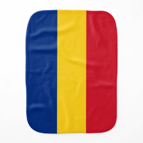 Romania flag baby burp cloth