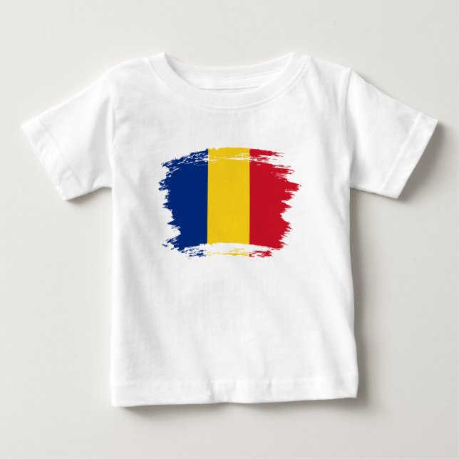 Romania flag baby T-Shirt (Front)