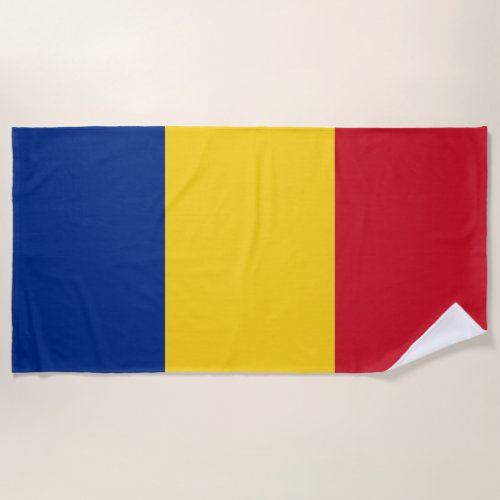 Romania Flag Beach Towel