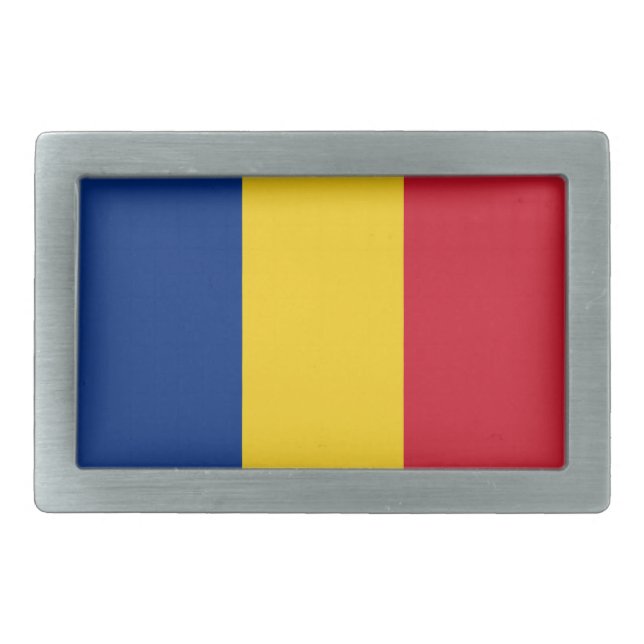 Romania Flag Belt Buckle (Front)