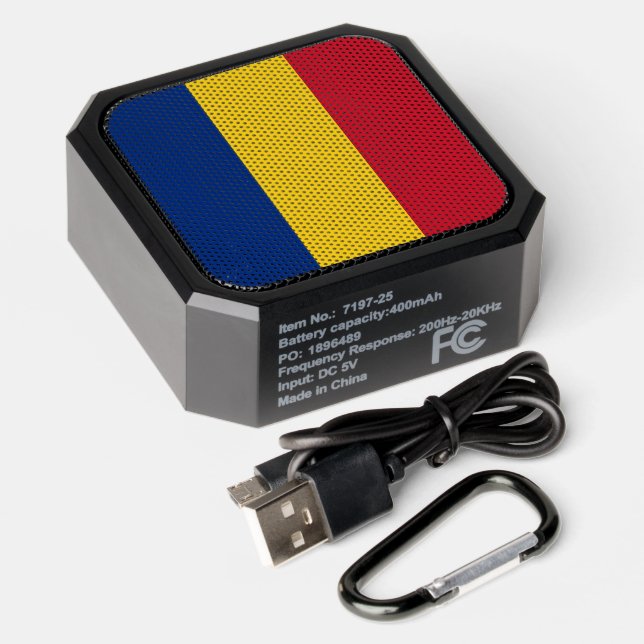 Romania flag bluetooth speaker (Laydown)