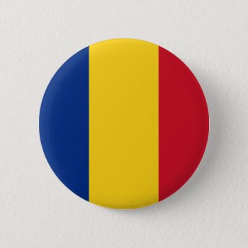 Romania Flag Button by the_little_gift_shop at Zazzle