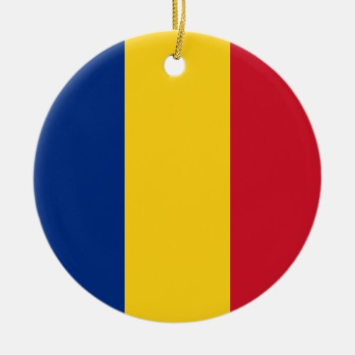 Romania Flag Ceramic Ornament