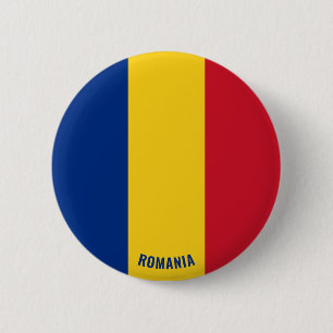 Romania Flag Charming Patriotic Button