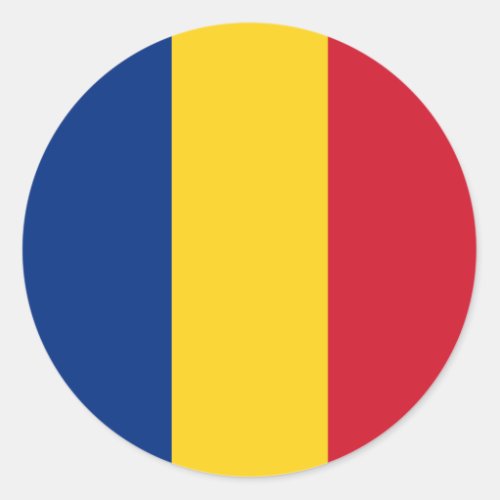 Romania Flag Classic Round Sticker