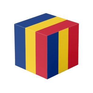 Romania flag cube