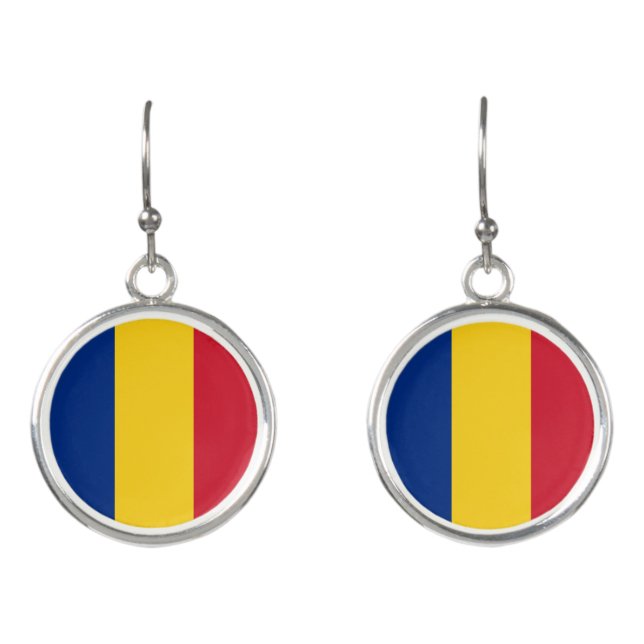 Romania flag earrings (Front)