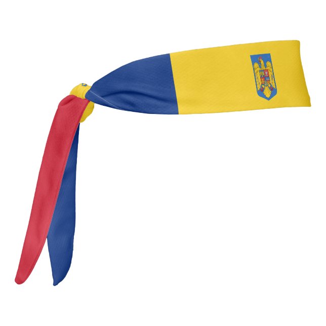 Romania Flag Elegant Patriotic Tie Headband (Rotate 270)