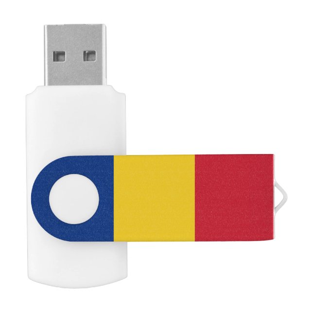 Romania Flag Flash Drive (Opened)