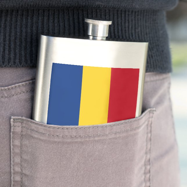 Romania flag flask (In Situ)