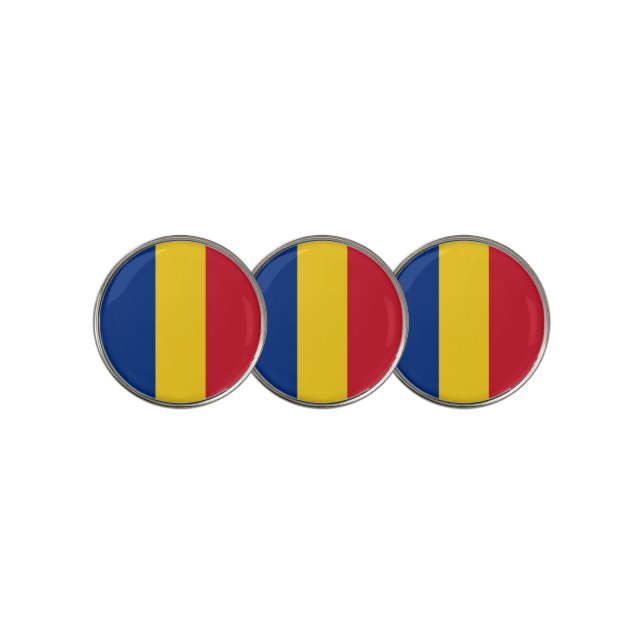 Romania flag golf ball marker (3 Up)