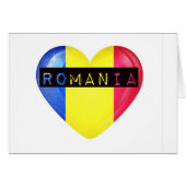 Romania Flag Heart (Front Horizontal)