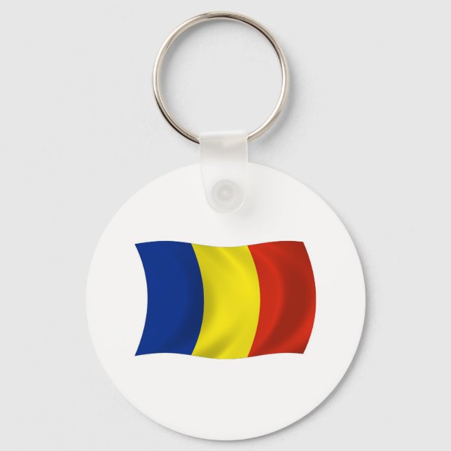 Romania Flag Keychain (Front)