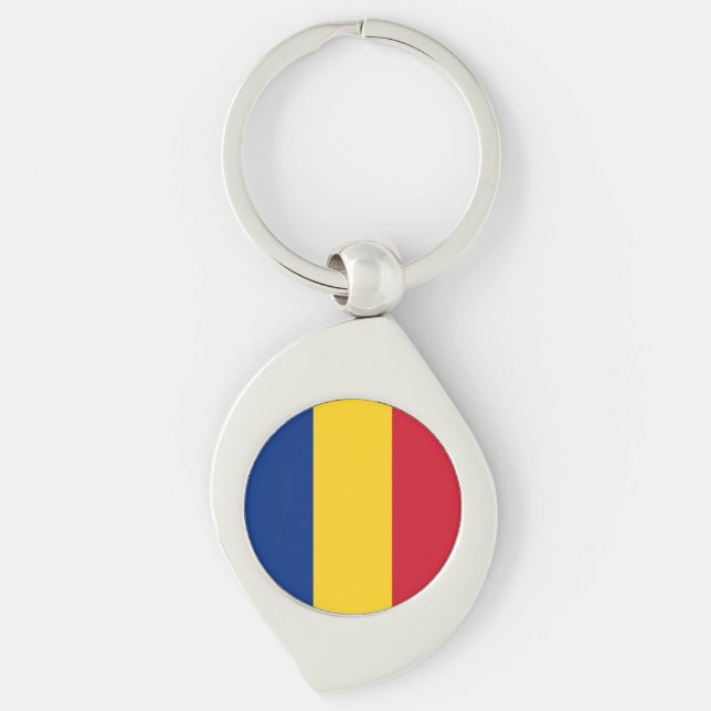 Romania Flag Keychain (Front)