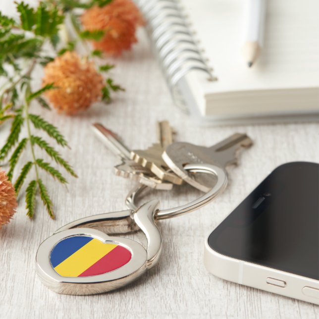 Romania flag keychain (Side)