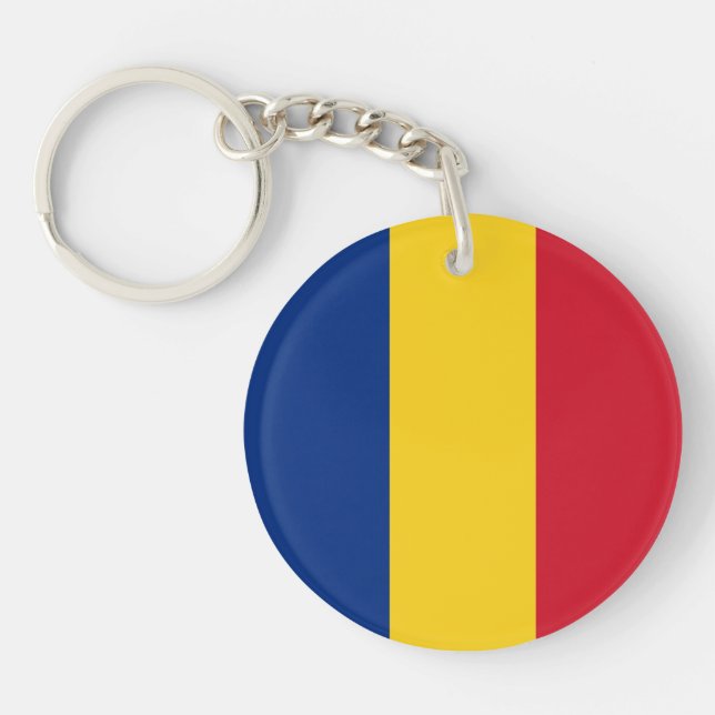 Romania Flag Keychain (Front)