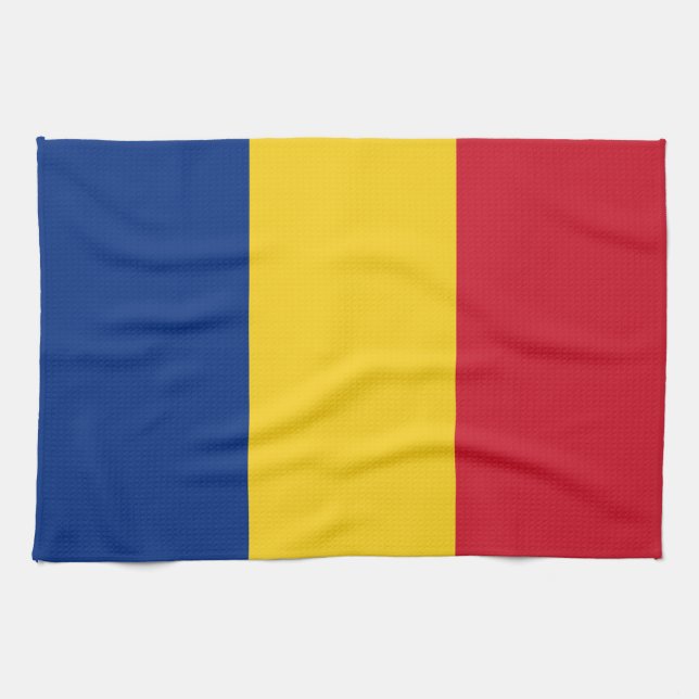 Romania Flag Kitchen Towel (Horizontal)