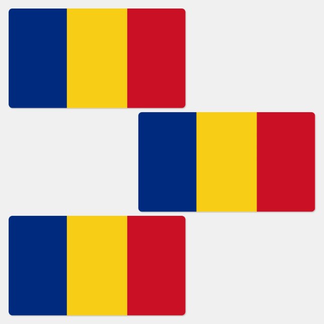Romania Flag Labels (Group)