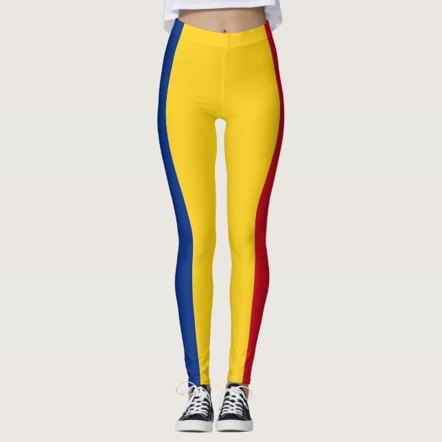 Romania Flag Leggings (Front)