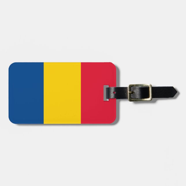 Romania Flag Luggage Tag (Front Horizontal)